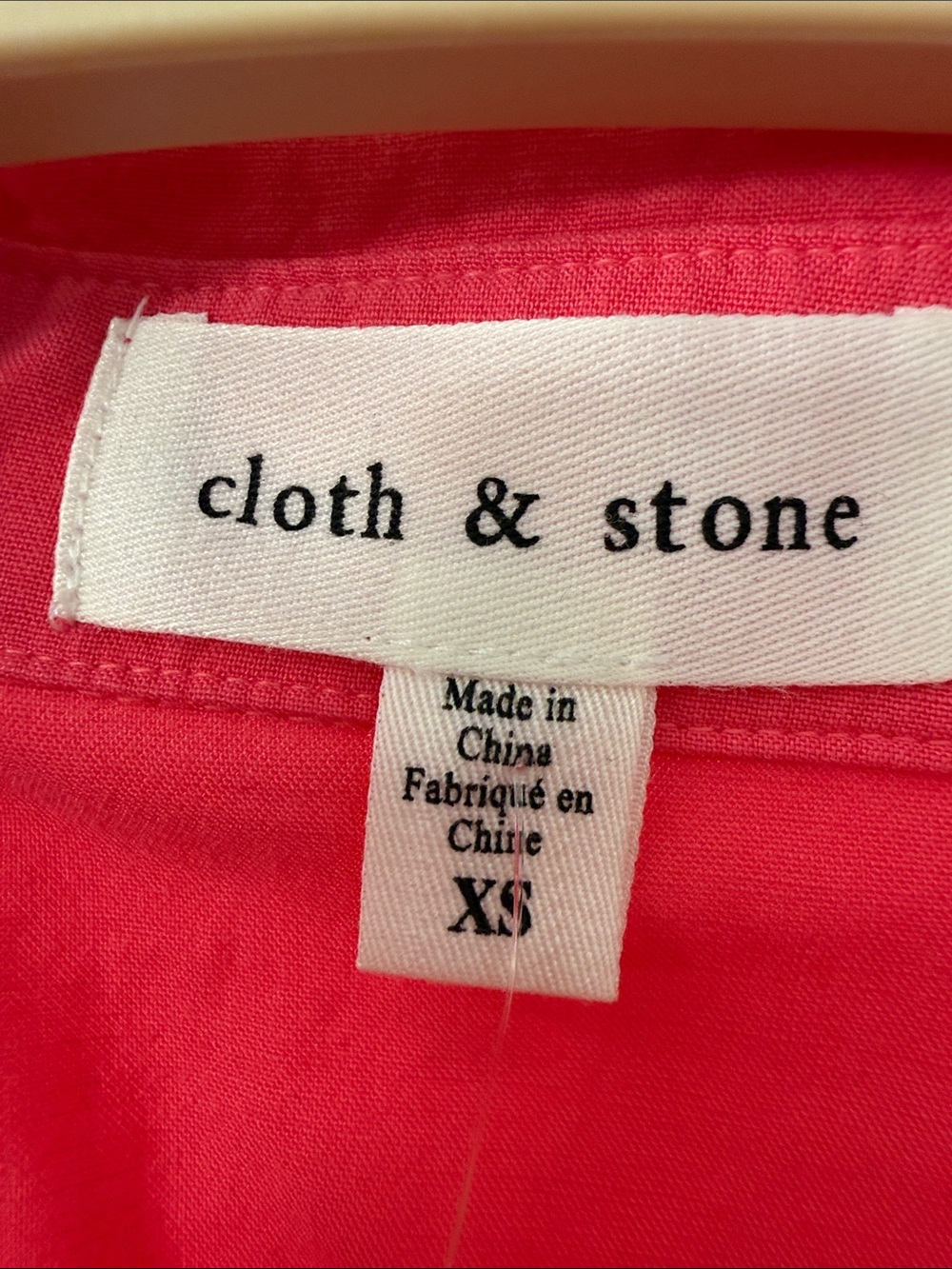 cloth & stone Pink Ruffle Cap-Sleeve Button Front Blouse - Picture 9 of 11